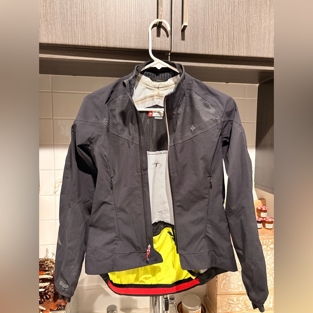 Women's Black Specialized Biker Wind Jacket